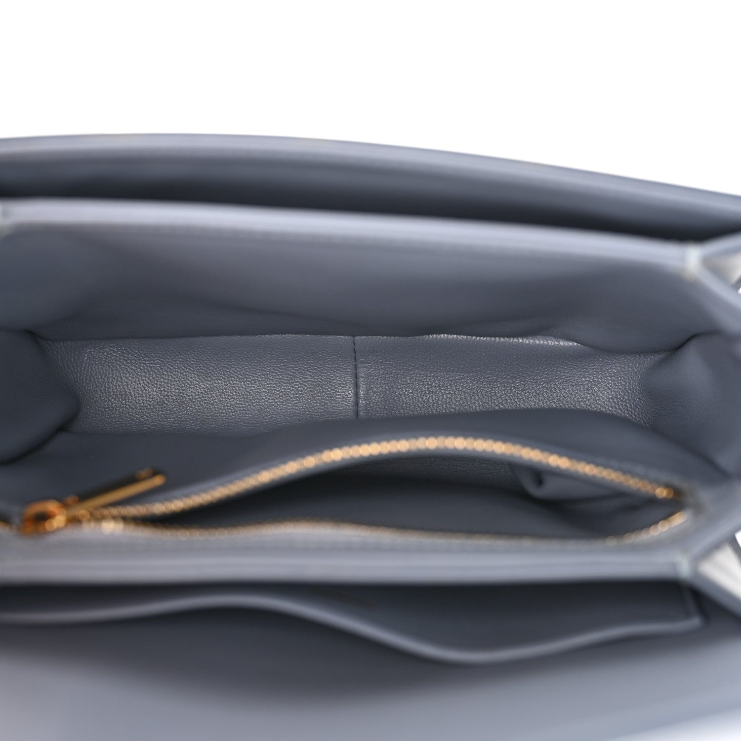 Celine Shiny Calfskin Teen Triomphe Pearl Blue 5 of 13