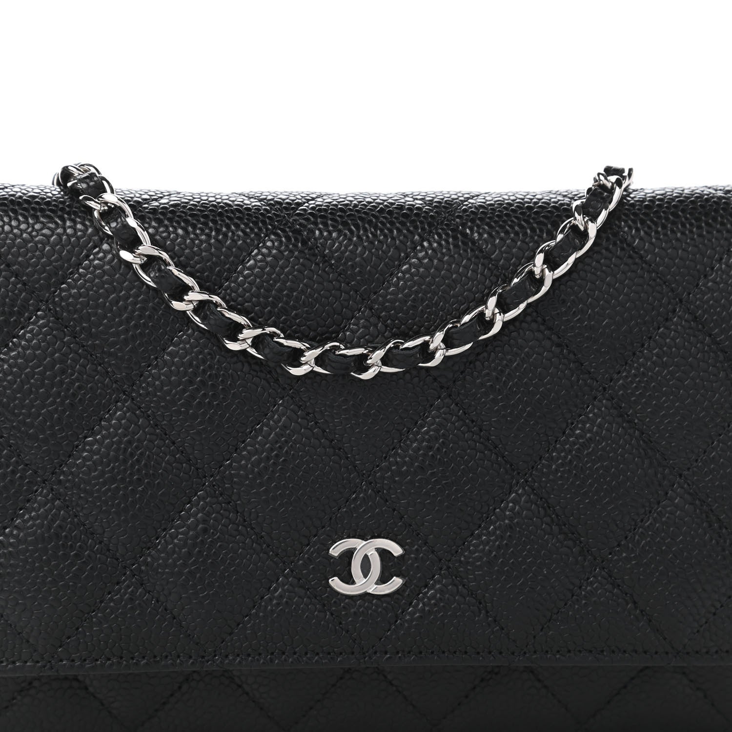 Chanel Caviar Quilted Wallet On Chain WOC Black 10 of 11