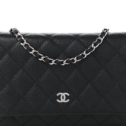 Chanel Caviar Quilted Wallet On Chain WOC Black 10 of 11
