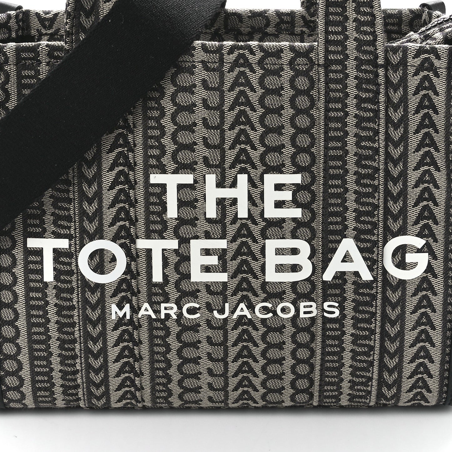 Cotton Jacquard Monogram Mini The Traveler Tote Bag Beige Multicolor