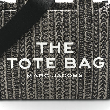Marc Jacobs Cotton Jacquard Monogram Mini The Traveler Tote Bag Beige Multicolor 9 of 12
