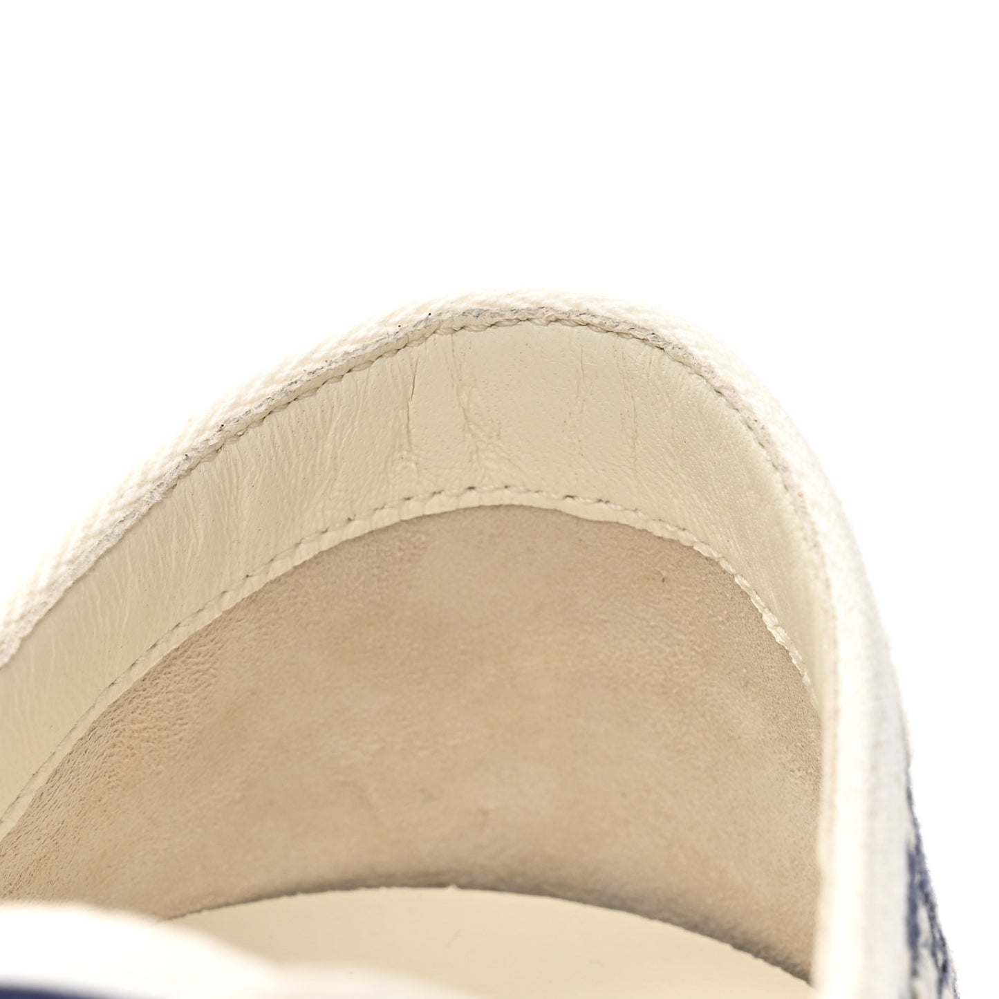 Canvas Toile De Jouy Embroidered Womens Walk Dior Low Top Sneakers 38.5 White Navy