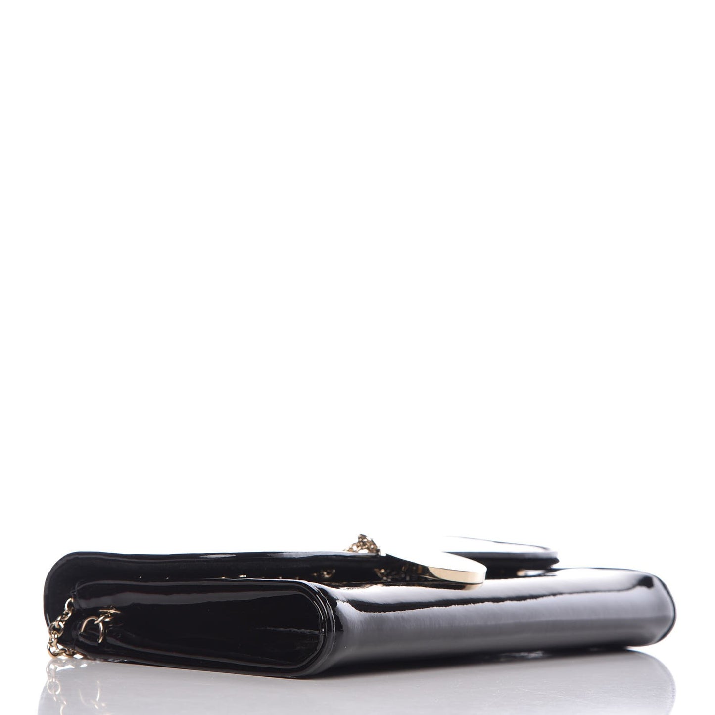 Patent Trash Riviera Clutch Black