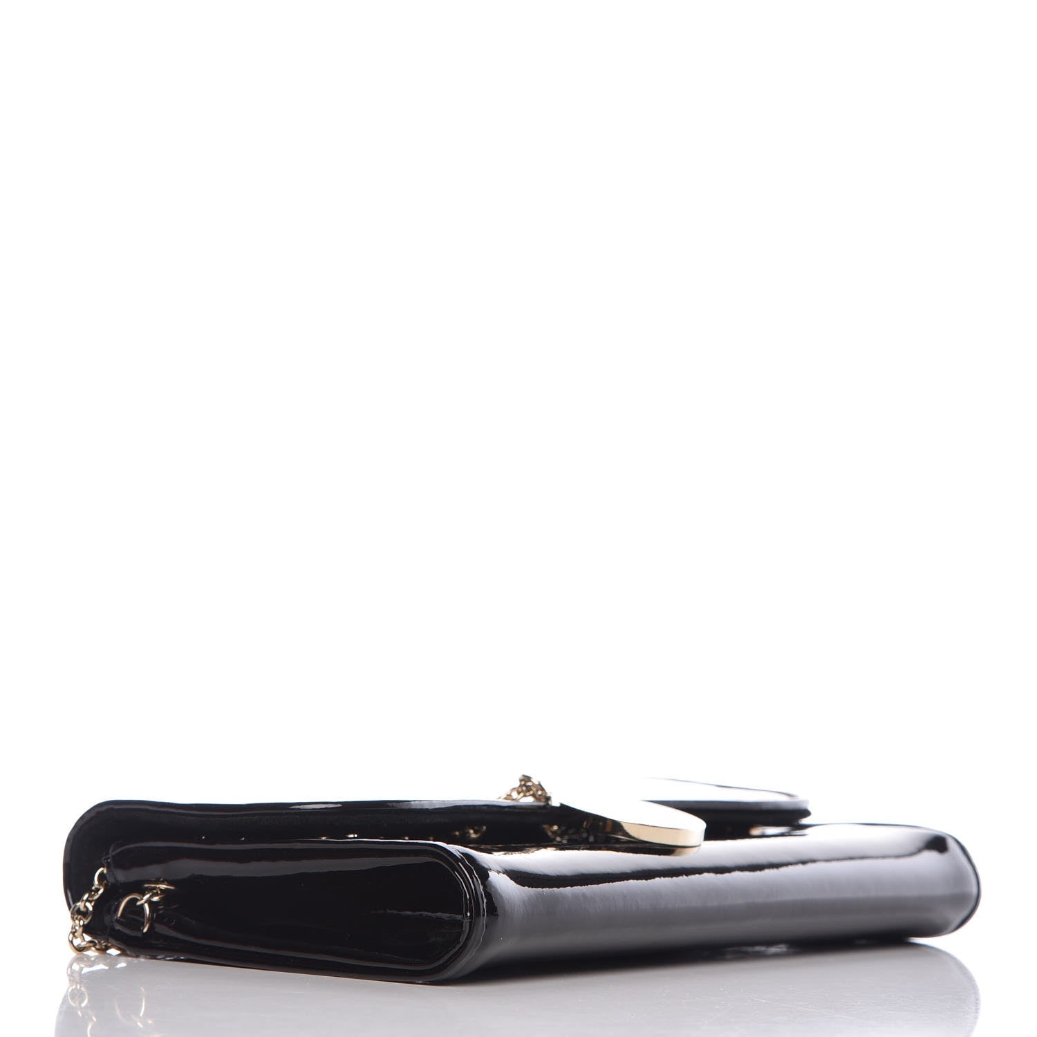 Christian Louboutin Patent Trash Riviera Clutch Black 4 of 12