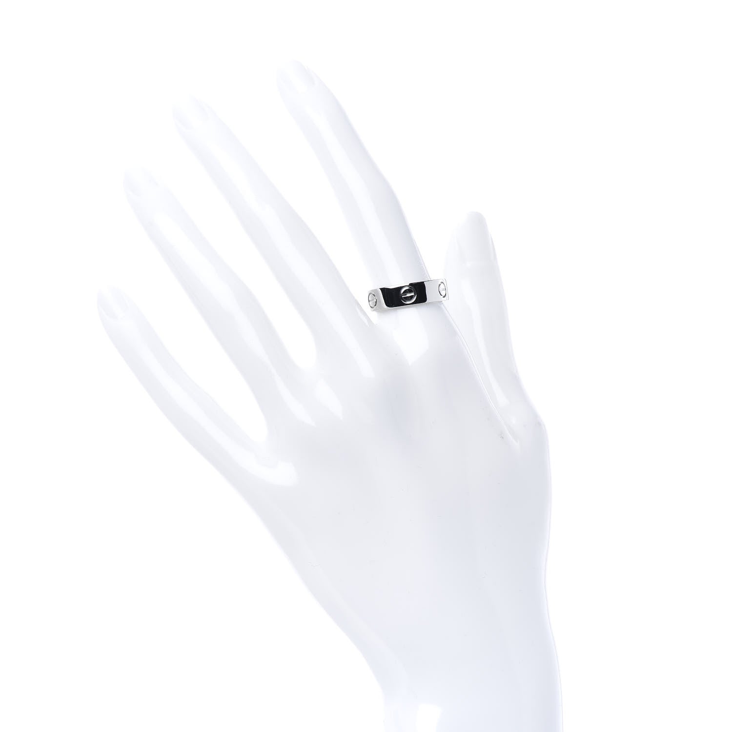 Cartier 18K White Gold 5.5mm LOVE Ring 55 7.25 2 of 4