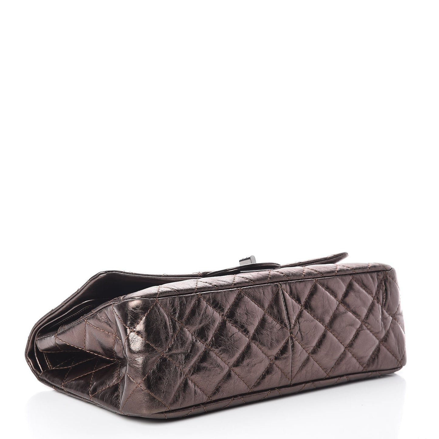 Metallic Aged Calfskin Quilted 2.55 Reissue 227 Flap Bronze