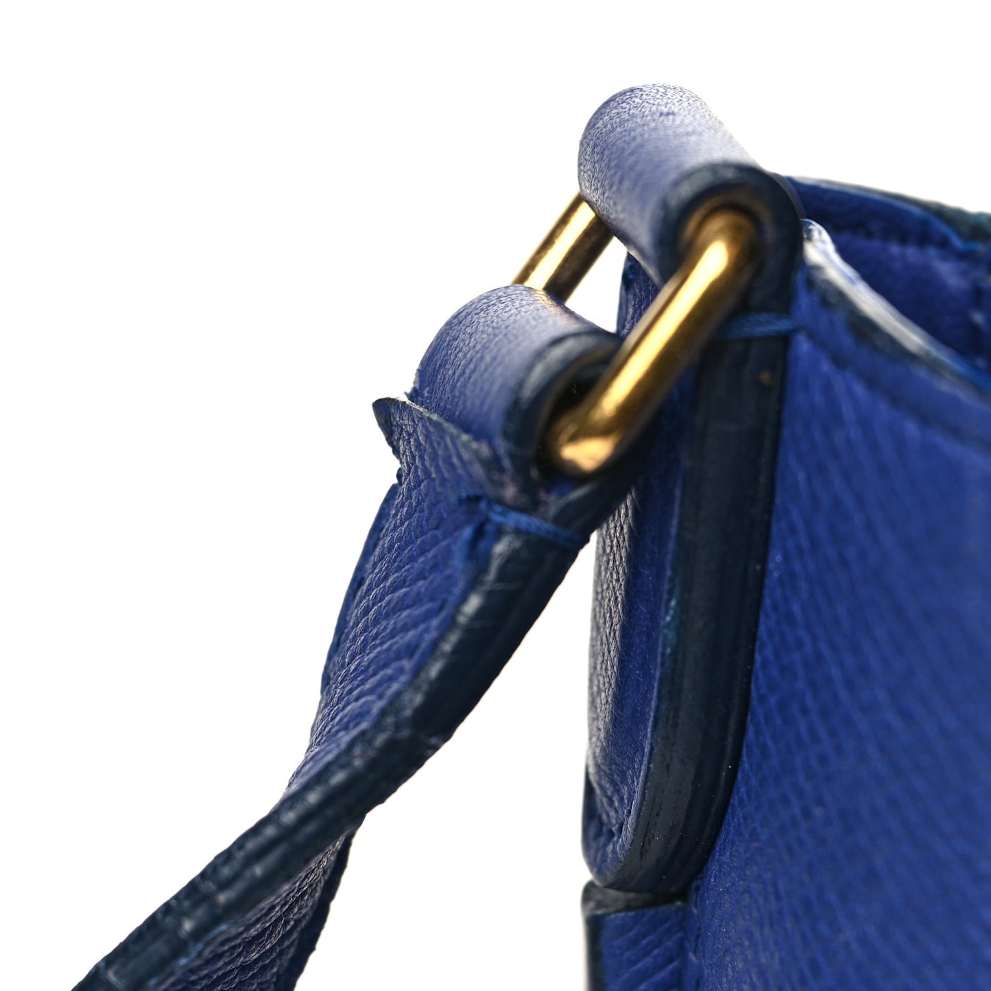 Grained Calfskin Medium Trotteur Indigo
