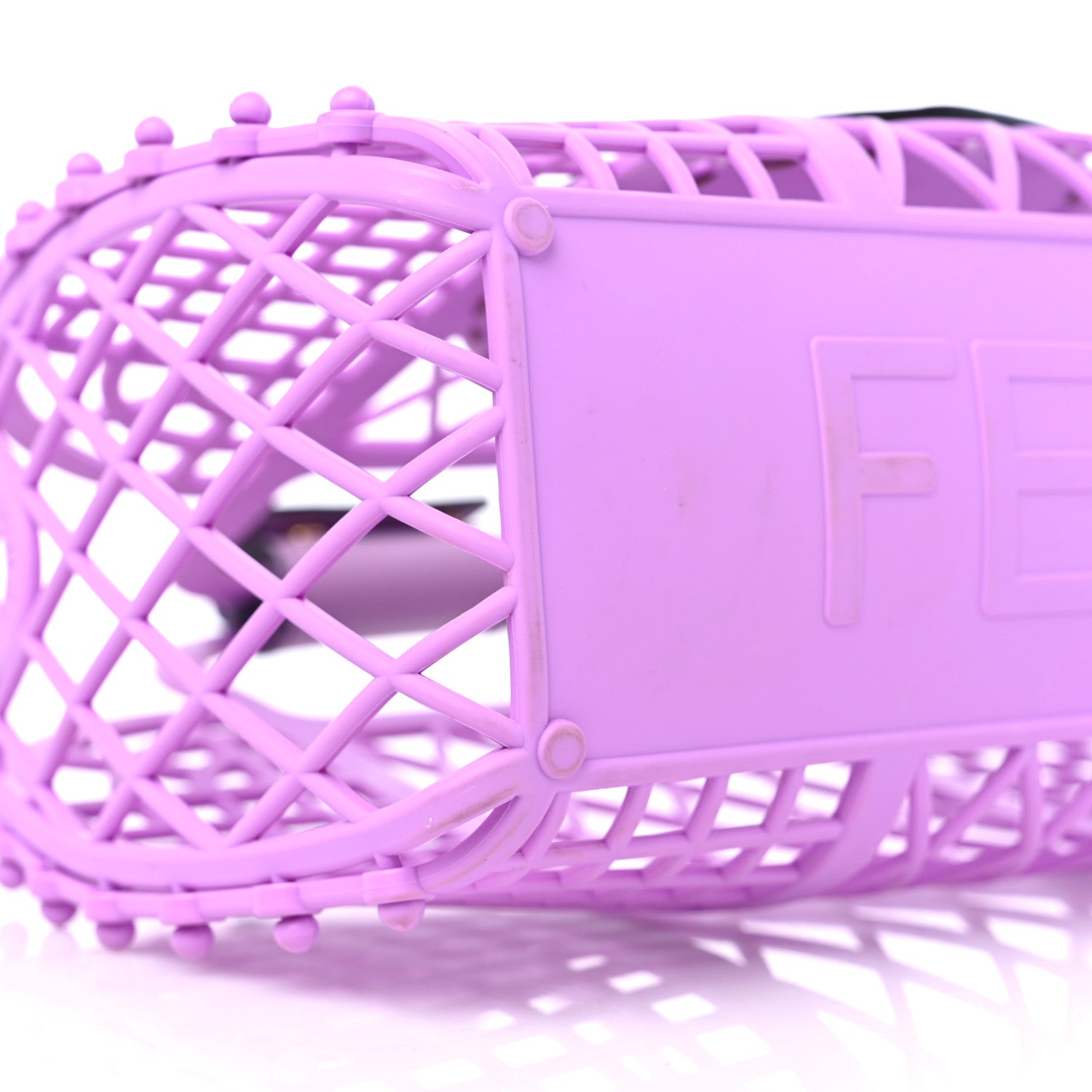 Fendi Recycled Plastic Vitello Liberty Matte Small Fendi Basket Violetta 9 of 15