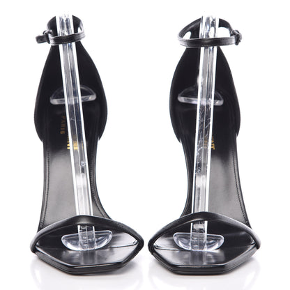 Saint Laurent Calfskin Opyum Sandals 39 Black 2 of 10