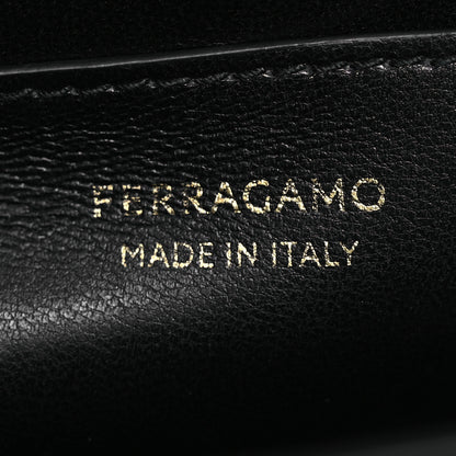 Salvatore Ferragamo Calfskin Quilted Medium New Gancini Shoulder Bag Black 6 of 13