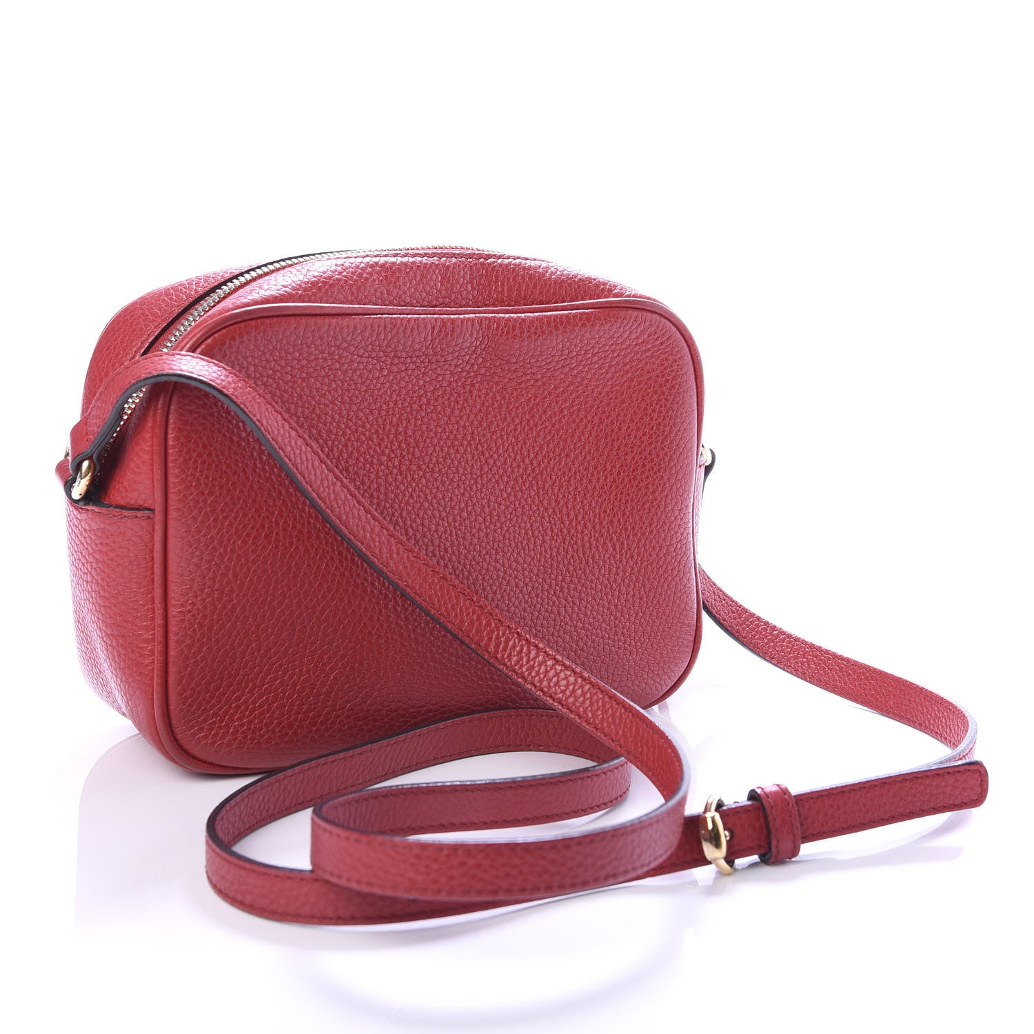 Gucci Pebbled Calfskin Small Soho Disco Bag Tabasco Red 2 of 10