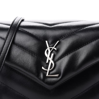 Saint Laurent Calfskin Y Quilted Monogram Toy Loulou Crossbody Bag Black 11 of 11