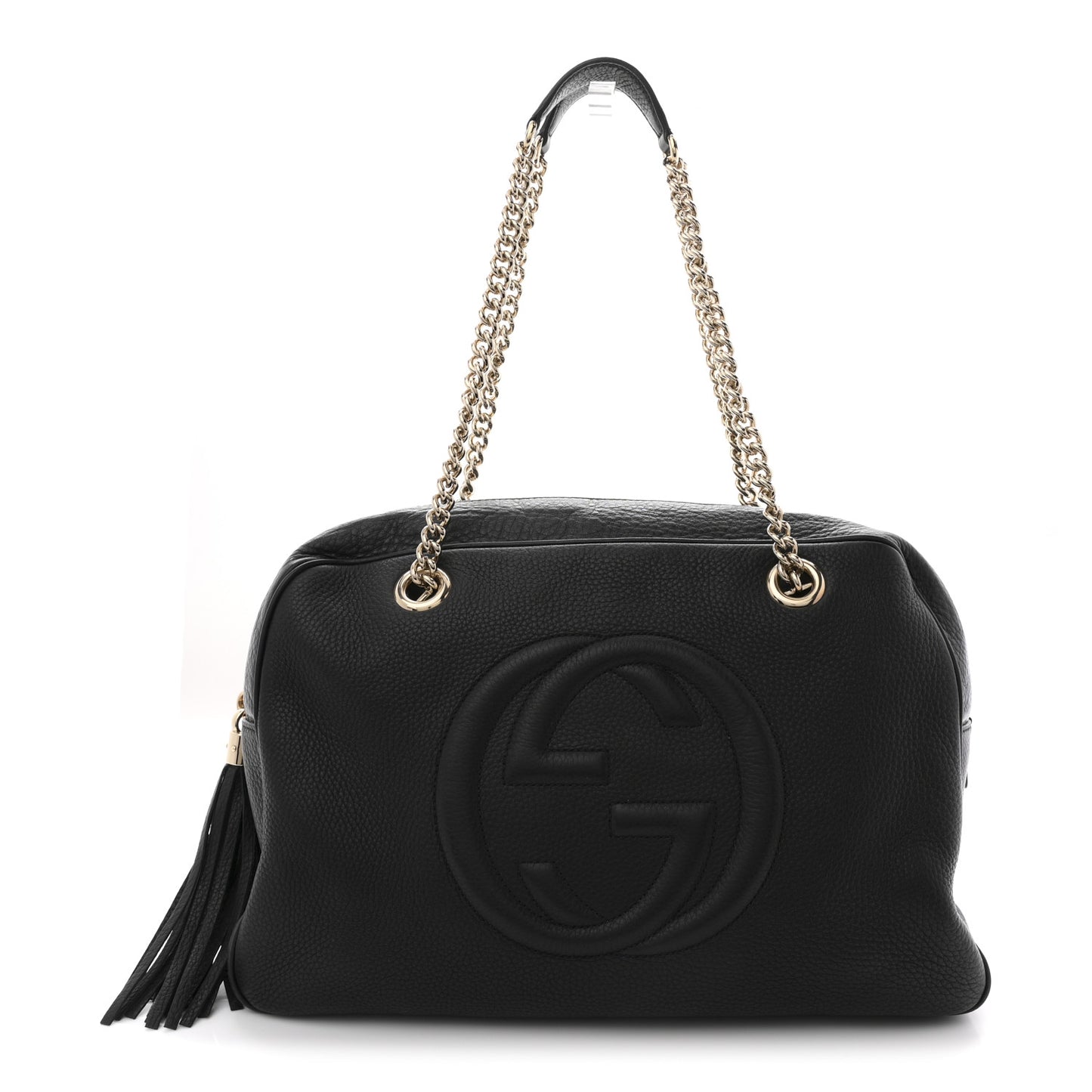 Pebbled Calfskin Medium Soho Bowler Black