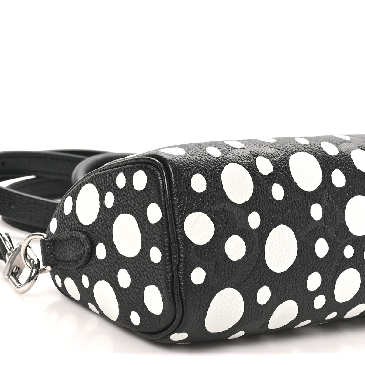 LV X YK Empreinte Infinity Dots Nano Speedy Bandouliere Black White