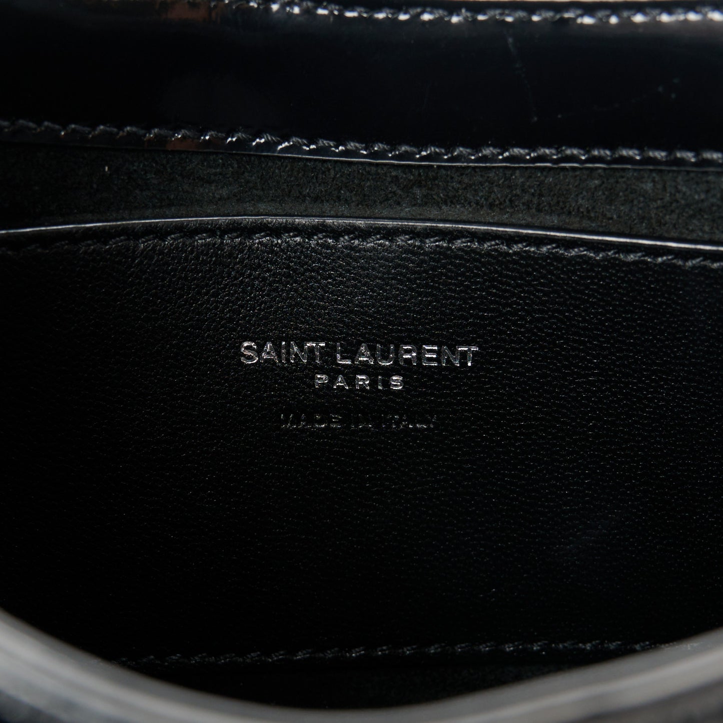 Patent Calfskin Le 5 A 7 Mini Hobo Black