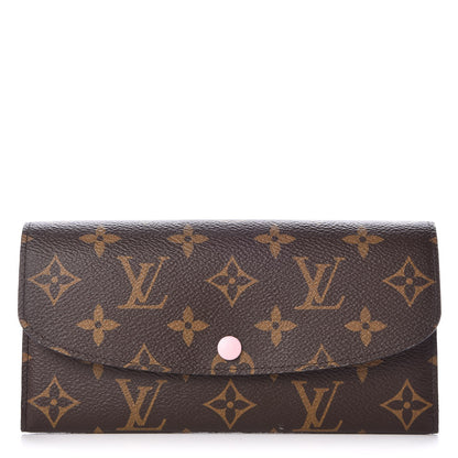 Louis Vuitton Monogram Emilie Wallet Rose Ballerine 1 of 8