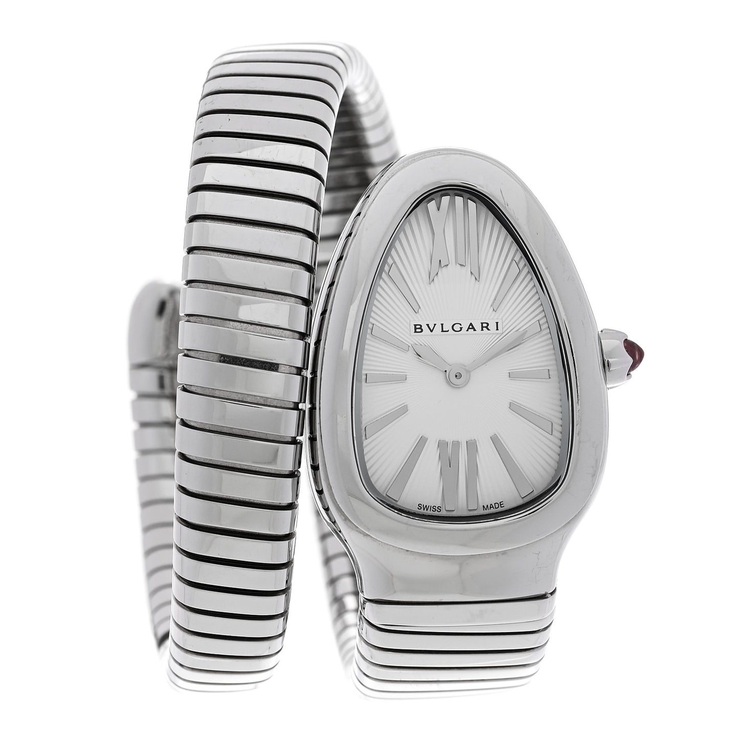 Stainless Steel 35mm Serpenti Tubogas Quartz Watch