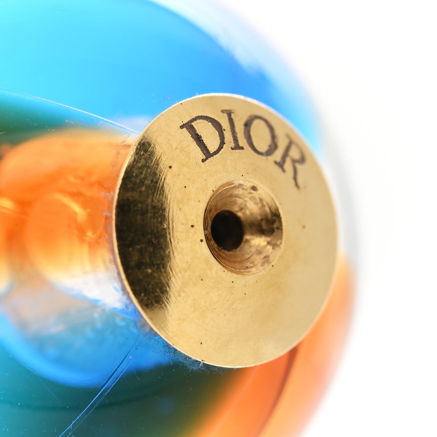 Resin Pearl Mise En Dior Tribal Earrings Blue Multicolor