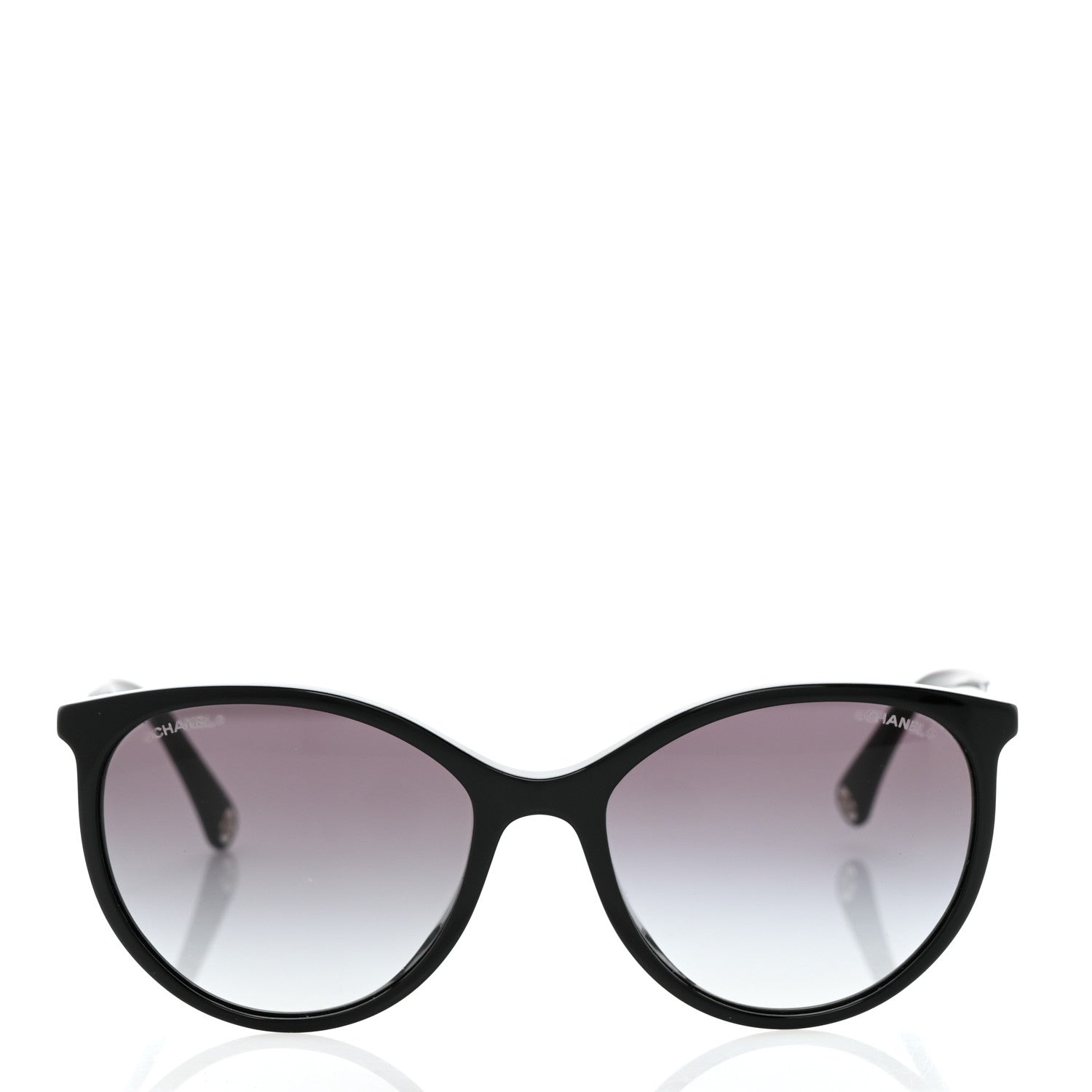 Chanel Acetate Pantos Cat Eye Sunglasses 5448-A Black 2 of 8