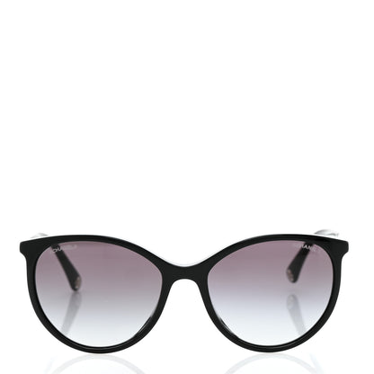 Chanel Acetate Pantos Cat Eye Sunglasses 5448-A Black 2 of 8