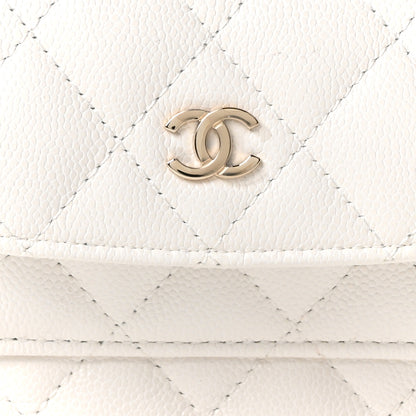 Chanel Caviar Quilted CC Mini Classic Backpack White 8 of 11