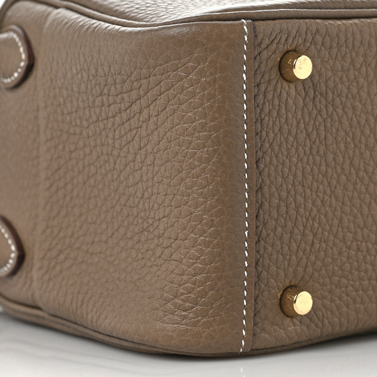 Hermes Taurillon Clemence Mini Lindy 20 Etoupe 6 of 12