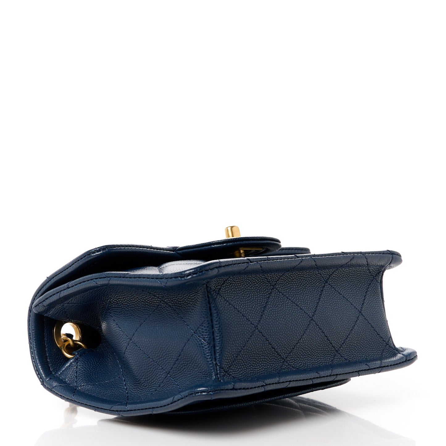 Caviar Quilted Mini Sweet Classic Flap Navy Blue