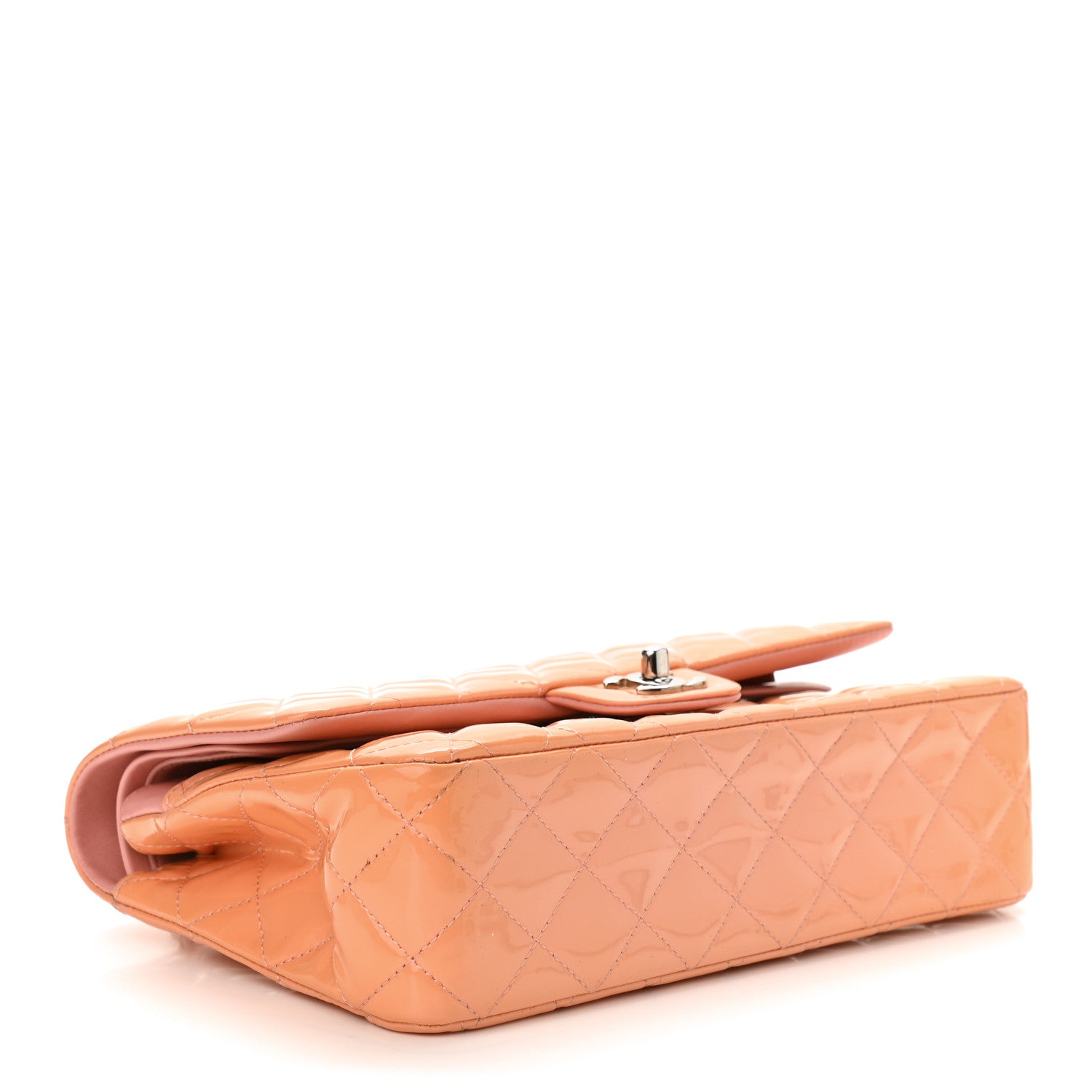 Chanel Patent Quilted Medium Double Flap Light Pink 3 of 12