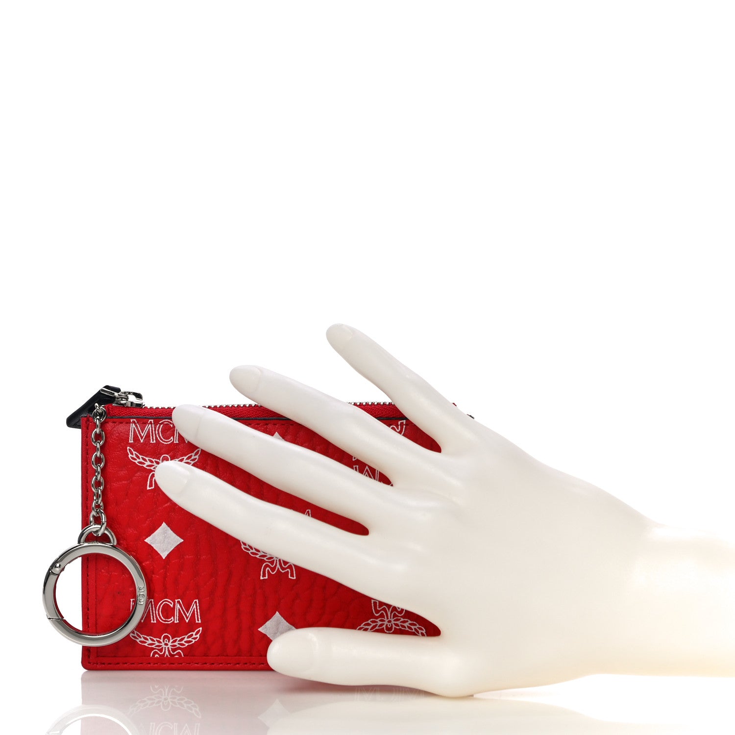 MCM Visetos Key Pouch Red 2 of 11