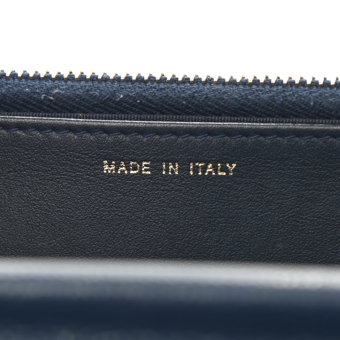 Caviar Quilted Golden Class Wallet On Chain WOC Navy