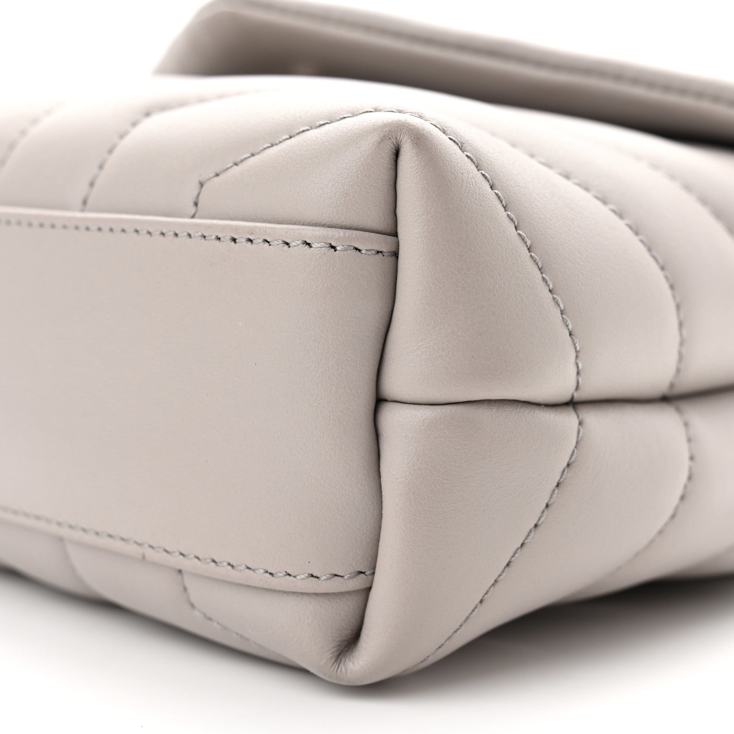 Saint Laurent Calfskin Y Quilted Monogram Toy Loulou Crossbody Bag Ivory 10 of 10