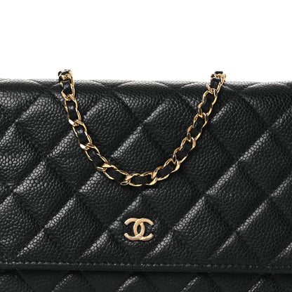 Chanel Caviar Quilted Wallet on Chain WOC Black 9 of 17