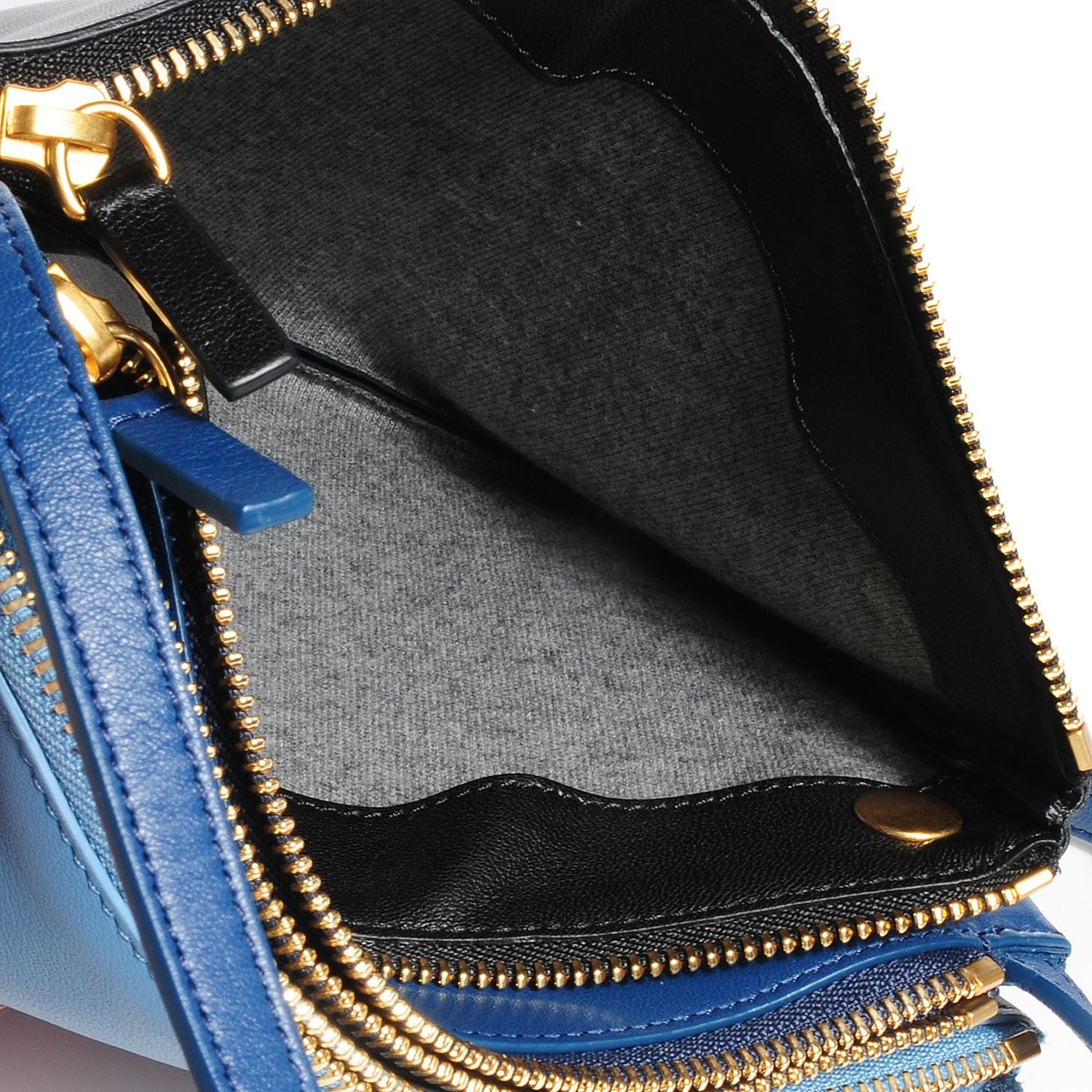 Celine Lambskin Small Multicolor Trio Crossbody Bag Black 5 of 7