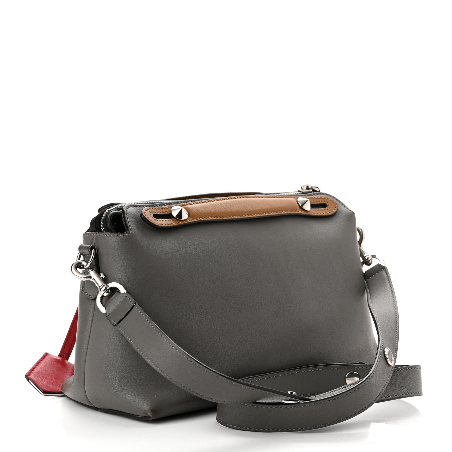 Fendi Vitello Dolce 4 Color Medium By The Way Boston Bag Argilla Fragola Multicolor 3 of 10