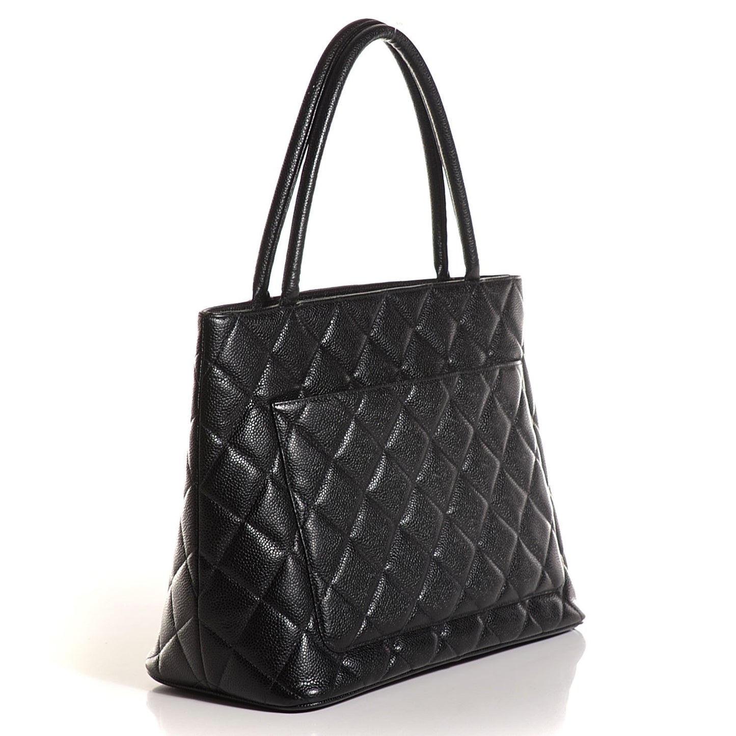 Caviar Quilted Medallion Tote Black