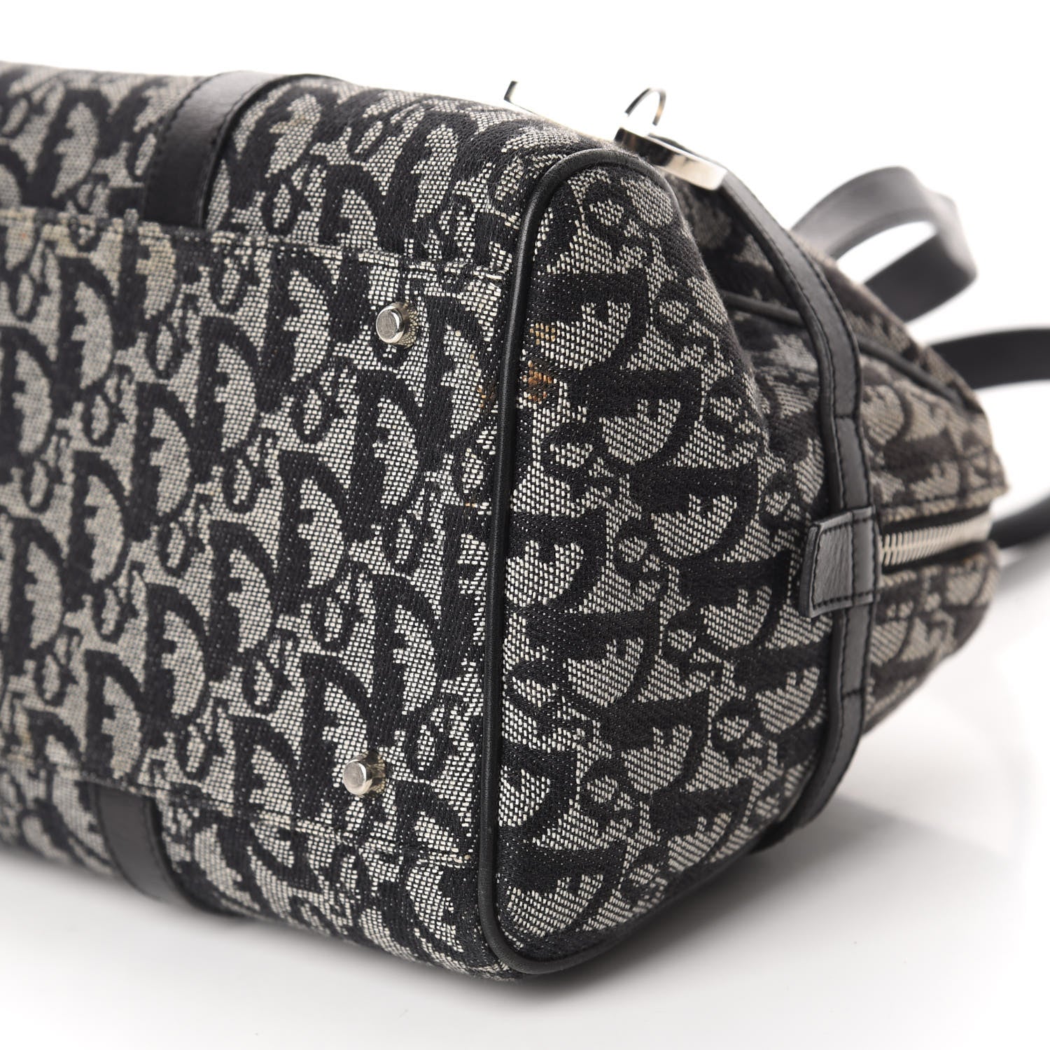 Christian Dior Denim Monogram Charms Shoulder Bag Black 6 of 11