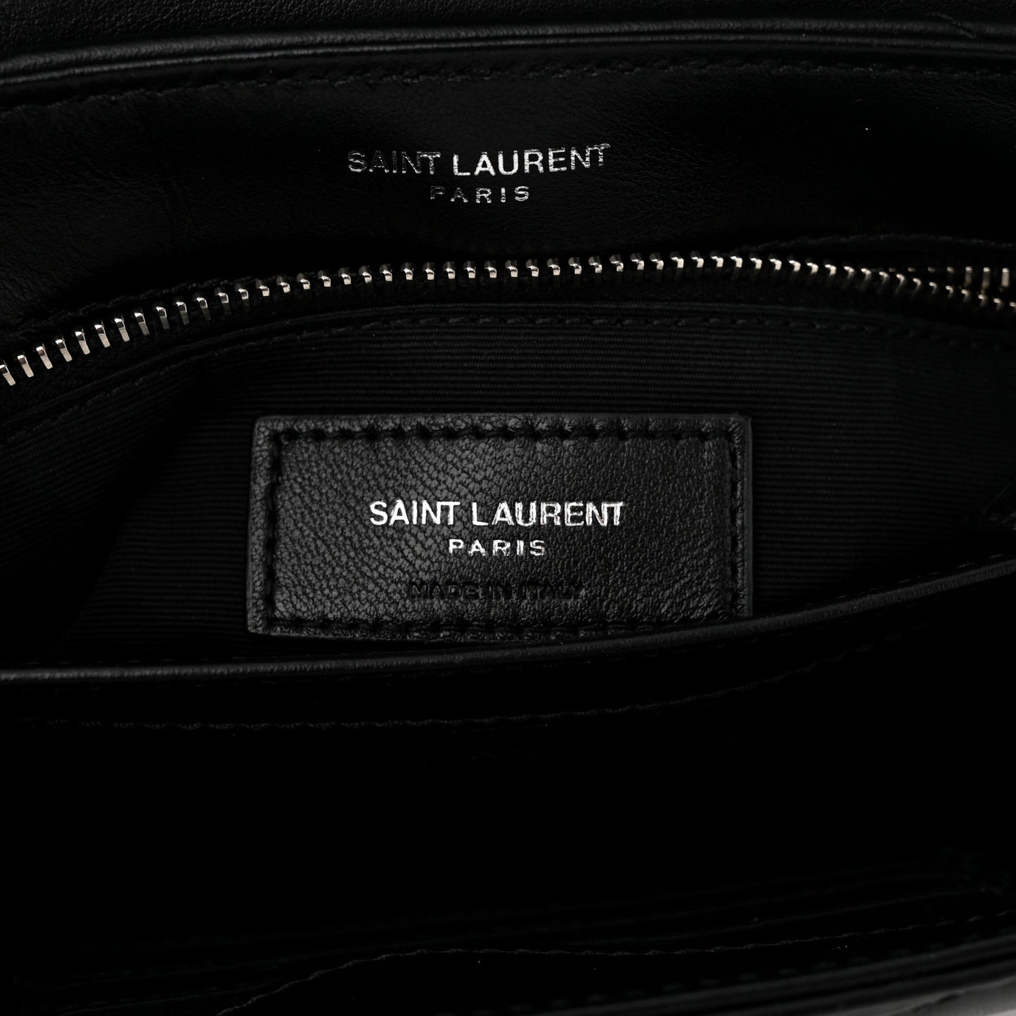 Calfskin Y Quilted Monogram Toy Loulou Crossbody Bag Black
