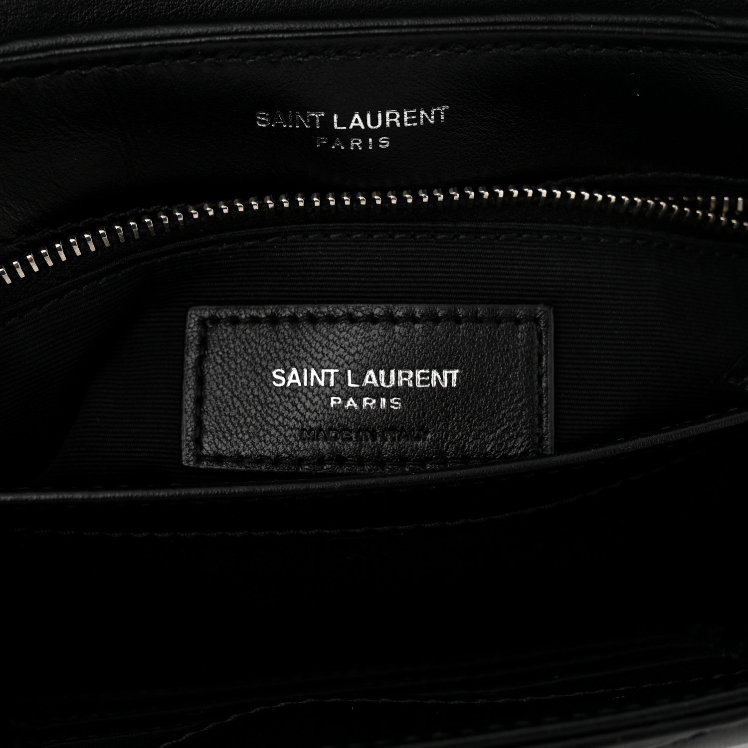 Saint Laurent Calfskin Y Quilted Monogram Toy Loulou Crossbody Bag Black 6 of 13