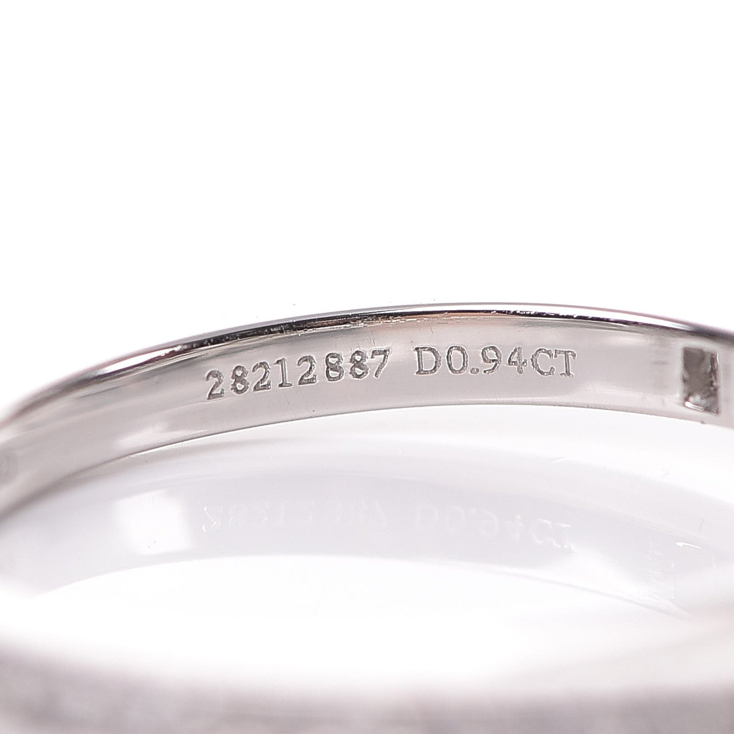 Platinum Diamond .94ct Princess Grace Engagement Ring 54.5 7