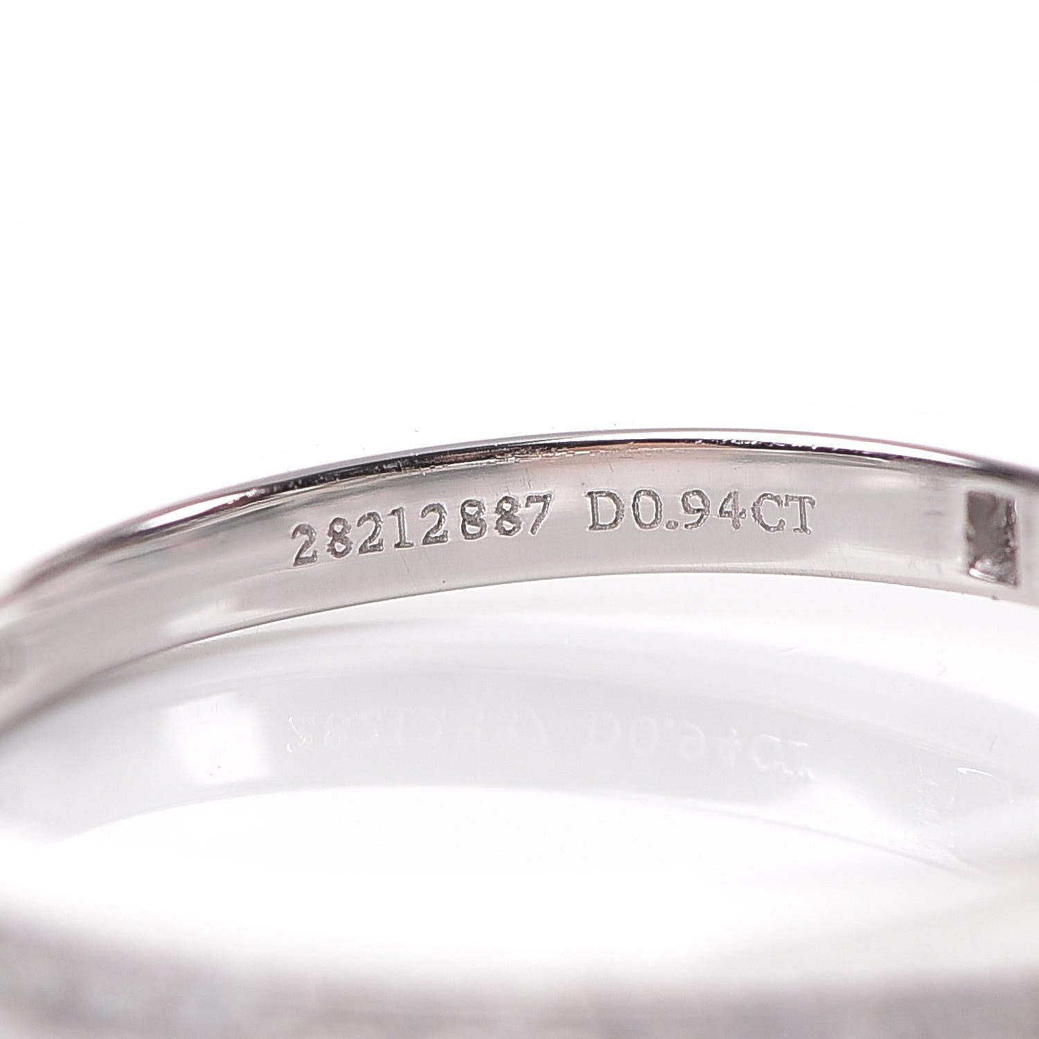 Tiffany Platinum Diamond .94ct Princess Grace Engagement Ring 54.5 7 6 of 8