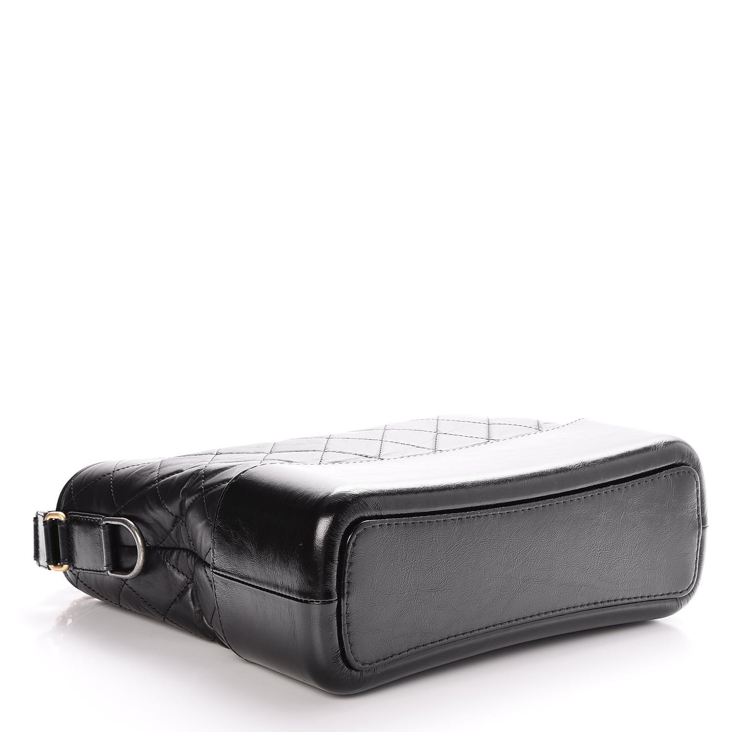 Aged Calfskin Quilted Medium Gabrielle Hobo Black