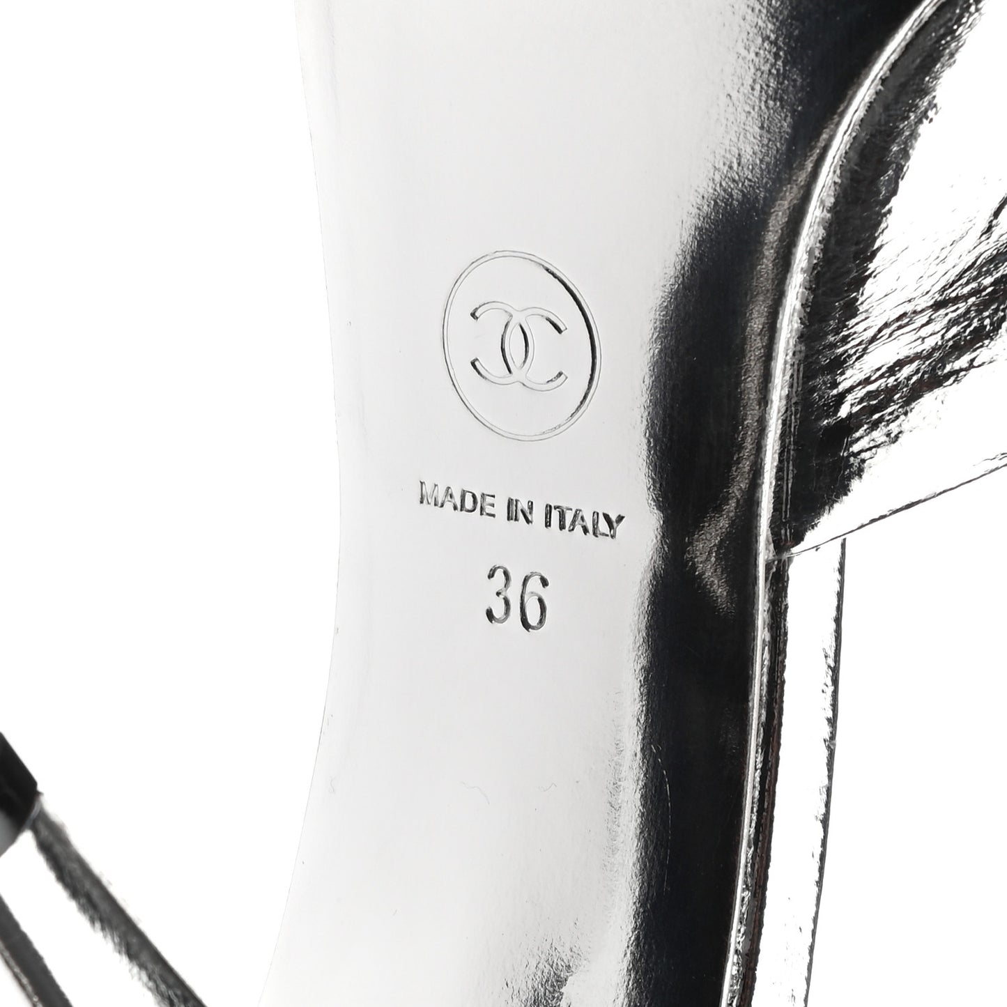 Metallic Goatskin CC Mules 36 Silver