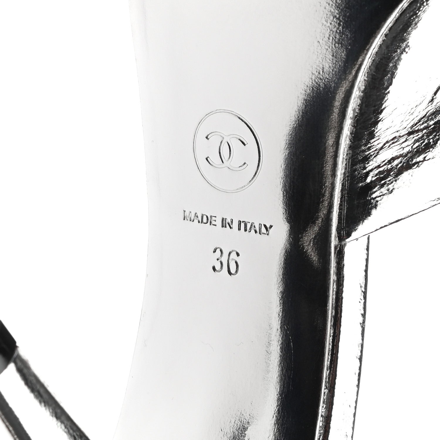 Chanel Metallic Goatskin CC Mules 36 Silver 6 of 11