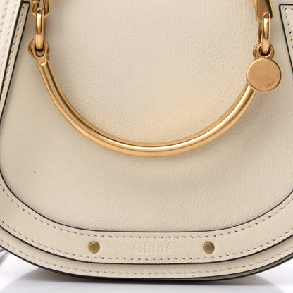 Chloe Calfskin Suede Small Nile Bracelet Bag Off White 9 of 9