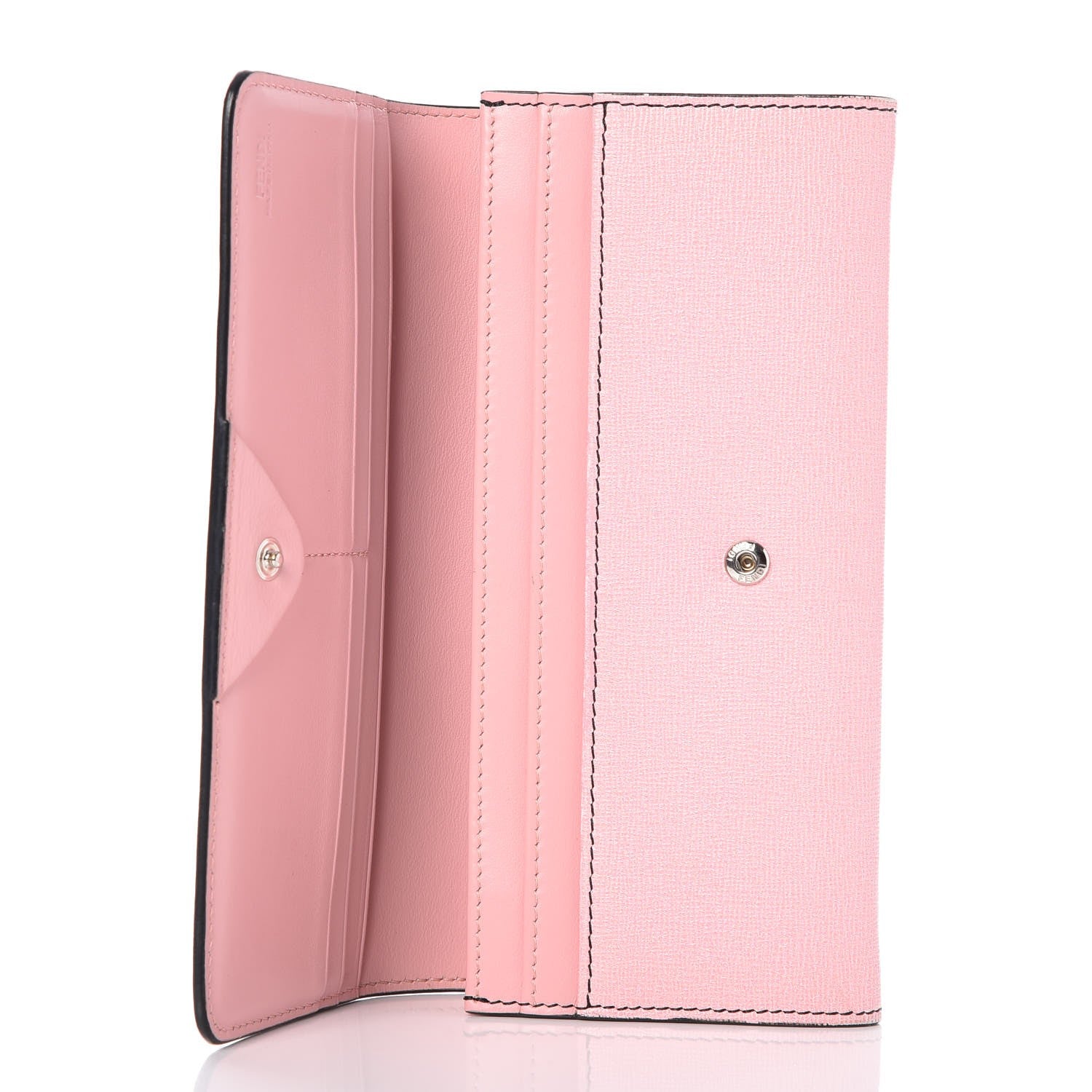 Fendi Vitello Elite Century Hypnoteyes Studded Continental Wallet Bubblegum Multicolor 7 of 8