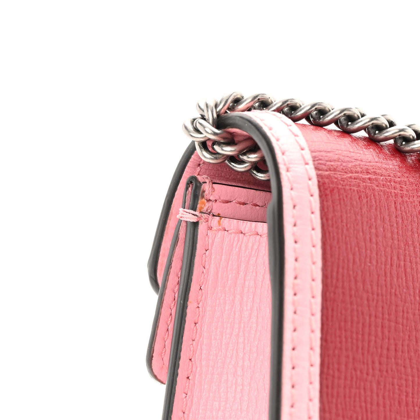 Azalea Calfskin Enamel Super Mini Dionysus Shoulder Bag New Cherry Red Wild Rose Off White
