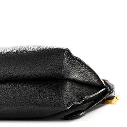 Tom Ford Pebbled Calfskin Small Alix Padlock Zip Hobo Bag Black 10 of 10
