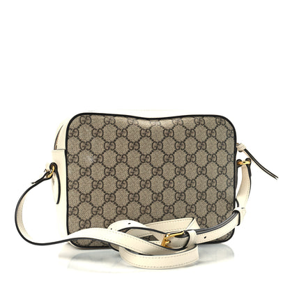 Gucci GG Supreme Monogram Small Horsebit 1955 Shoulder Bag Beige Mystic White 3 of 13