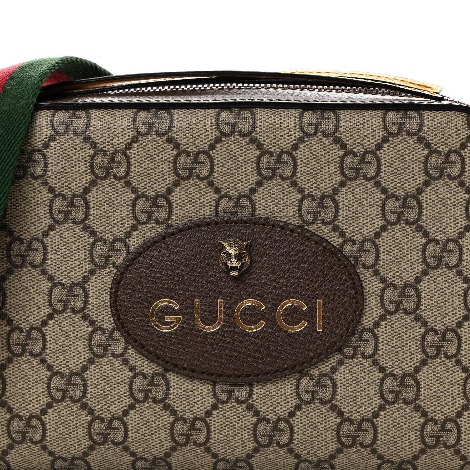 Gucci GG Supreme Monogram Web Neo Vintage Shoulder Bag Beige New Acero Crop 8 of 10