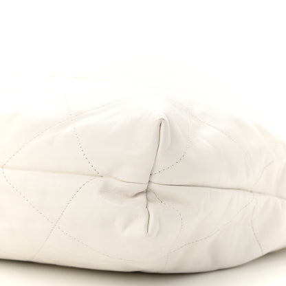 Chanel Shiny Calfskin Quilted Chanel 22 White 11 of 12